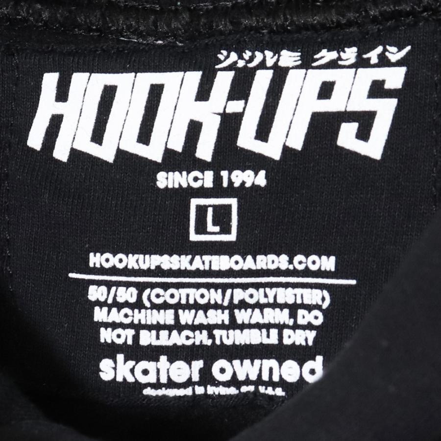 HOOK UPS Barrel of a Gun Hooded Sweatshirt Lサイズ ブラック フック 