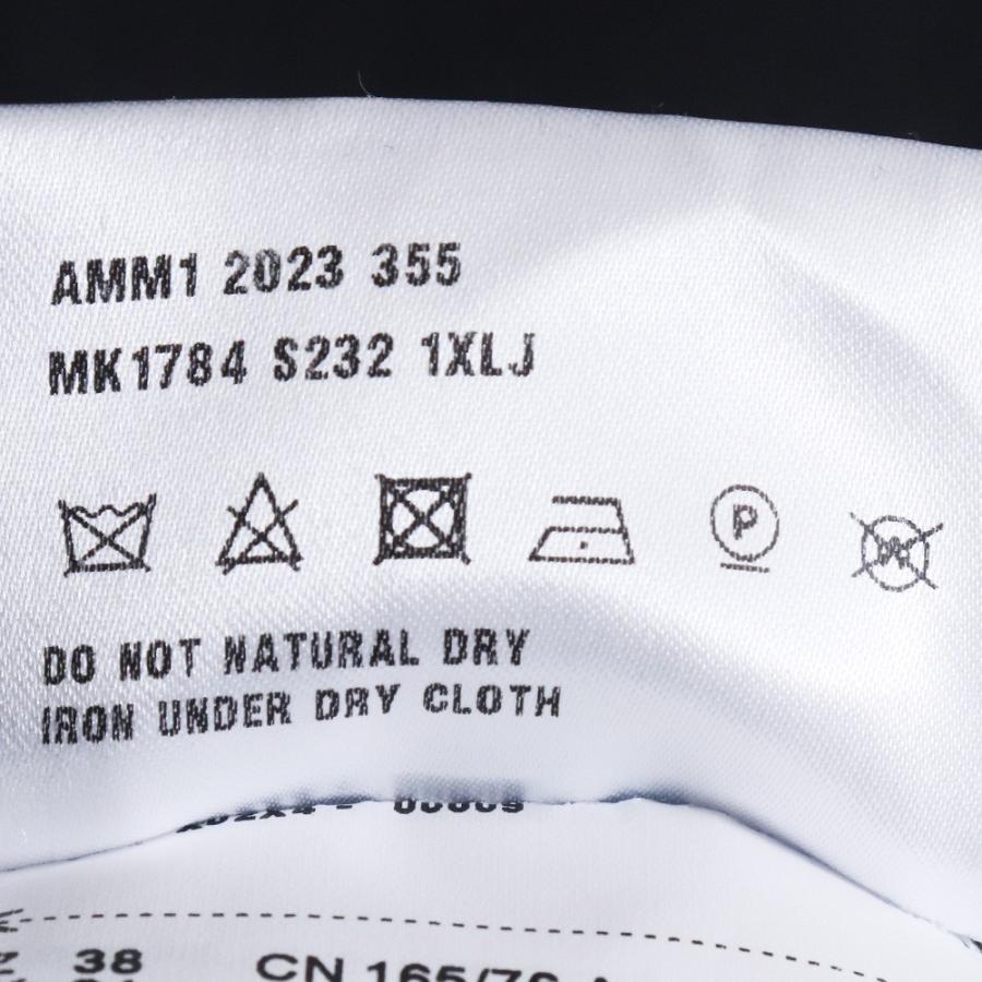 MIUMIU ストライプコットン 長袖シャツ サイズ38 ブルー MK1784 S232