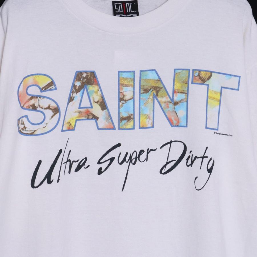 SAINT MICHAEL SS TEE SUPER DIRTY WHITE XLサイズ ホワイト SM-HR8 セントマイケル SS Tee_スーパーダーティ 