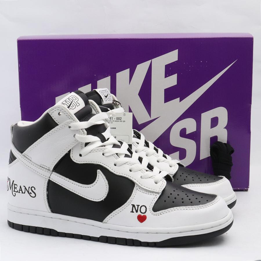 未使用 26cm NIKE SB × SUPREME Dunk High By Any Means White Black 