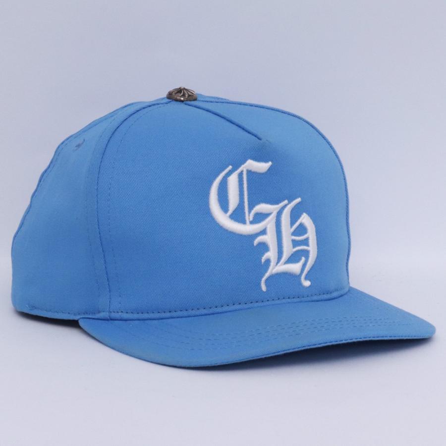 CHROME HEARTS 5パネル CH ベースボールキャップ ライトブルー クロム