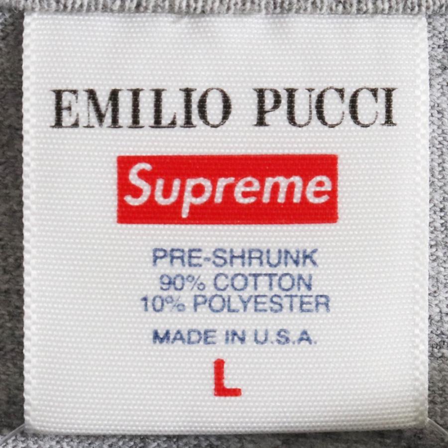 SUPREME × EMILIO PUCCI Box Logo Tee Lサイズ グレー シュプリーム