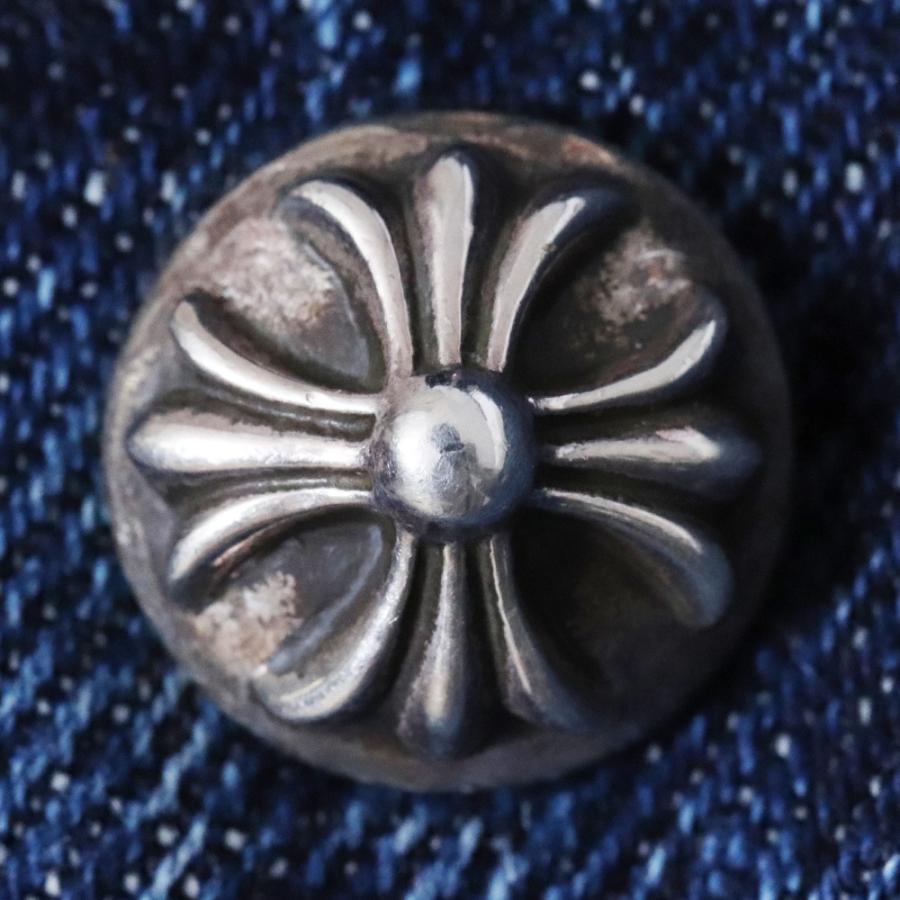 CHROME HEARTS ルーズエンド クロスパッチ装飾デニム長袖シャツ M