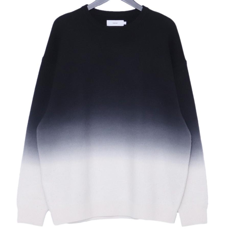GRAPHPAPER Gradient Dyed Wool Crew Neck Knit サイズ1 ブラック