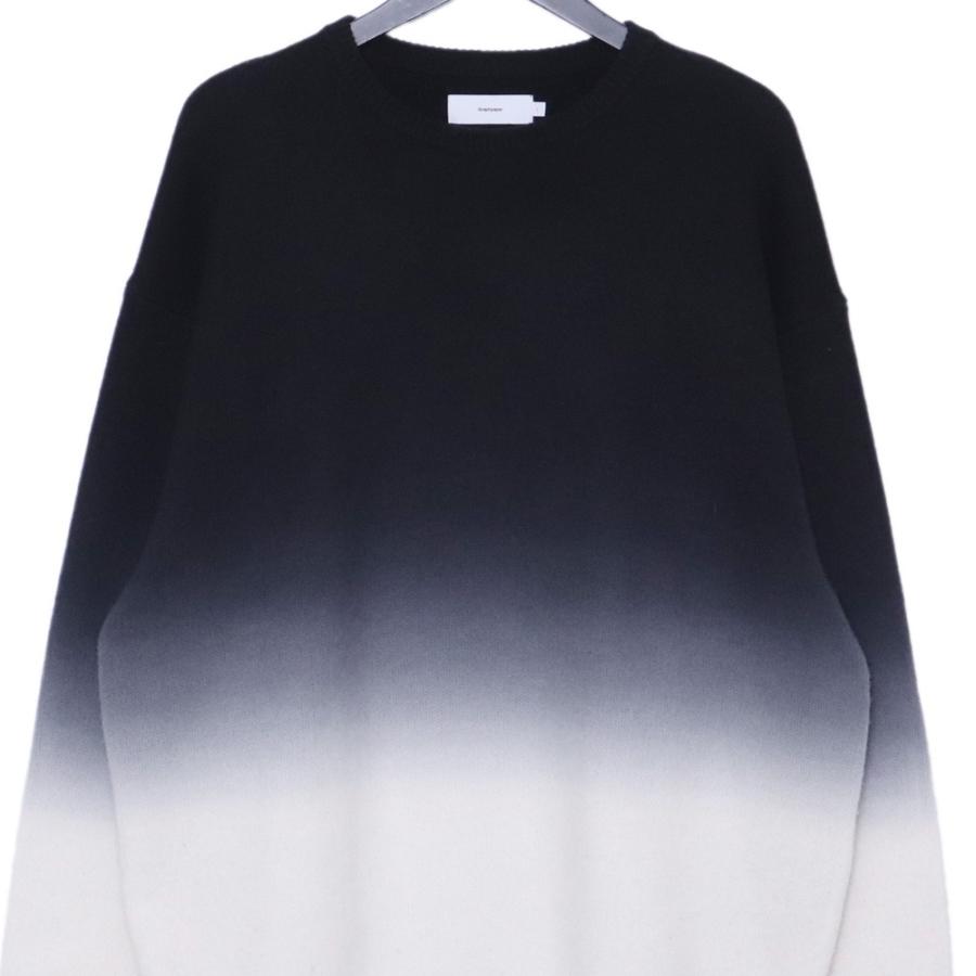 GRAPHPAPER Gradient Dyed Wool Crew Neck Knit サイズ1 ブラック