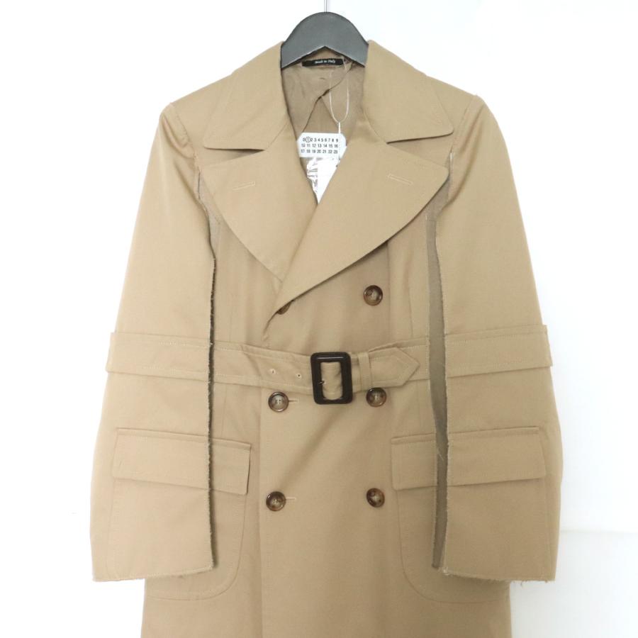 MAISON MARGIELA 22SS 再構築 切り替え トレンチコート ベージュ MAISON MARGIELA 22SS 再構築 切り替え トレンチコート ベージュ