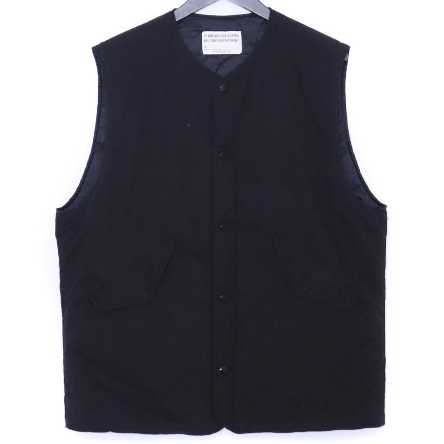 STANDARD CALIFORNIA SD Reversible Army Vest Lサイズ ブラック