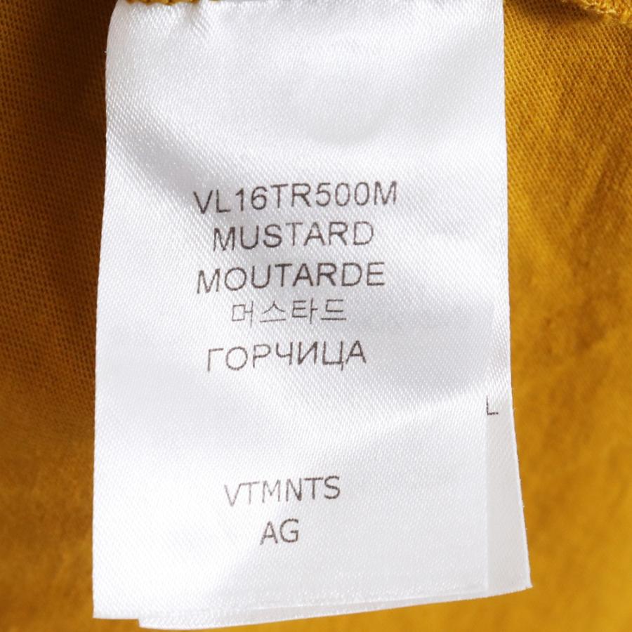 VTMNTS カレッジロゴTシャツ XLサイズ イエロー VL16TR500M ヴェトモン 