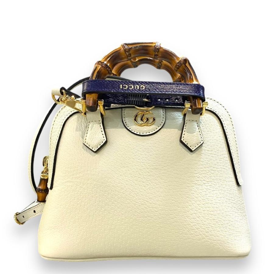 GUCCI ダイアナミニトートバッグ クリームホワイト 715775 グッチ 2Way