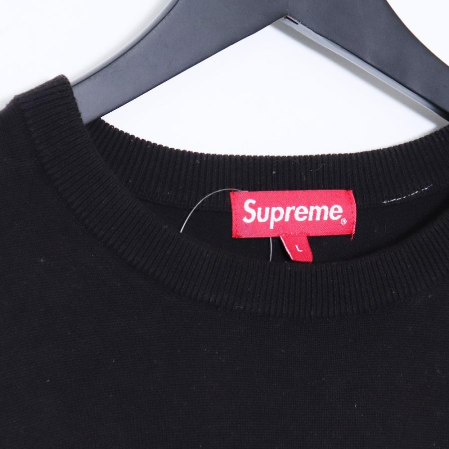 SUPREME Split Logo Pullover Lサイズ ブラック シュプリーム