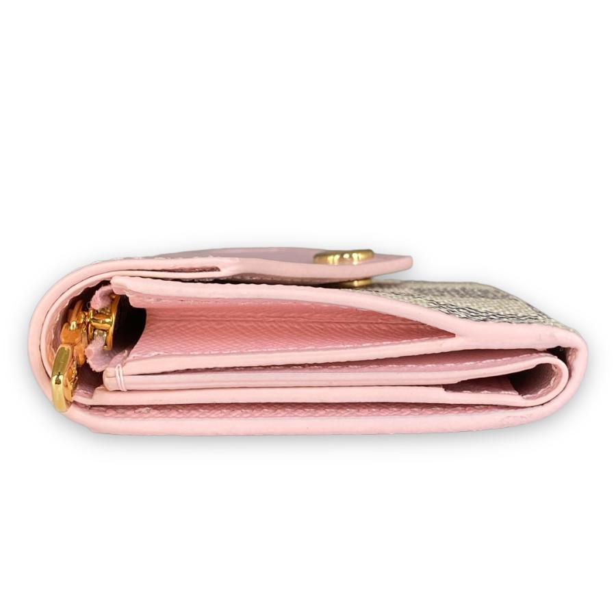 美品 希少✨ ルイヴィトン ダミエアズール スタッズ ゾエ 三つ折り財布 ピンク ルイヴィトン ダミエアズールポルトフォイユゾエ スタッズ 三