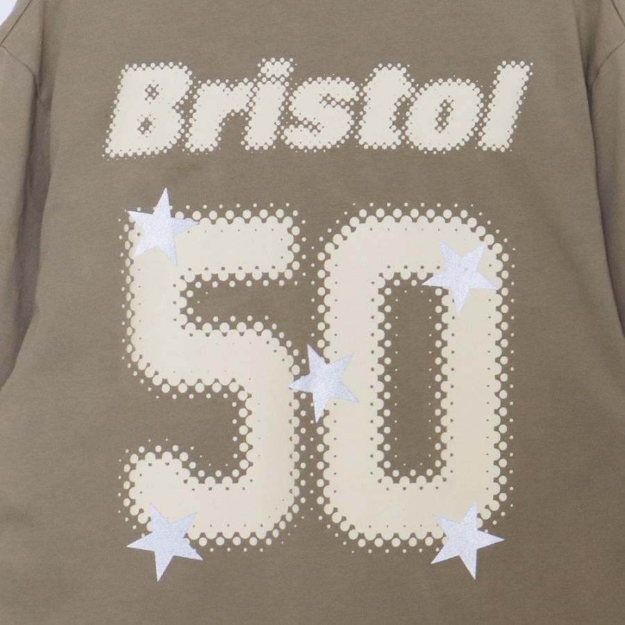 F.C.REAL BRISTOL 50 LETTERED EMBLEM TEE XLサイズ カーキ FCRB