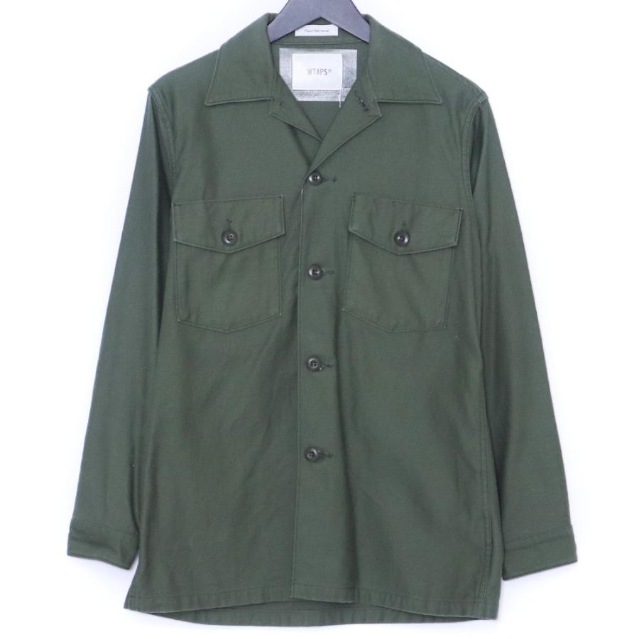 WTAPS BRDT-SHM01 WMILL-LS シャツ ダブルタップス WTAPS WMILL-LS 02/LS/COTTON.SATIN サイズ1 カーキ BRDT-SHM01 ダブル