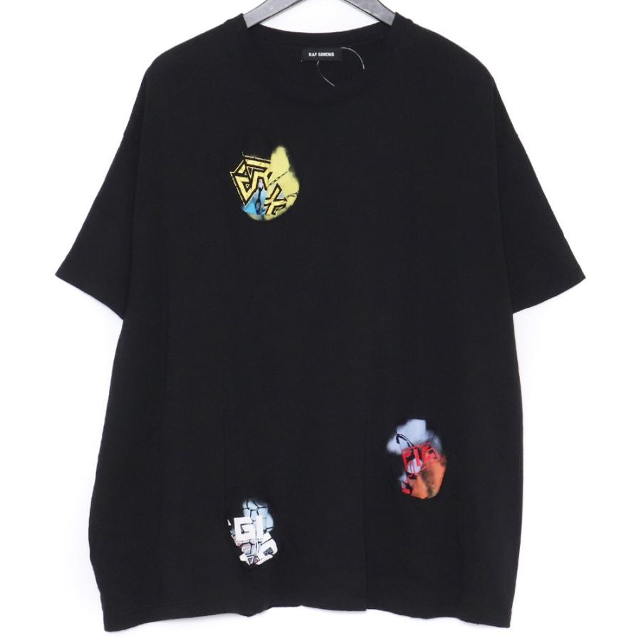 RAF SIMONS ポケットホールズオーバーサイズTシャツ XSサイズ ブラック