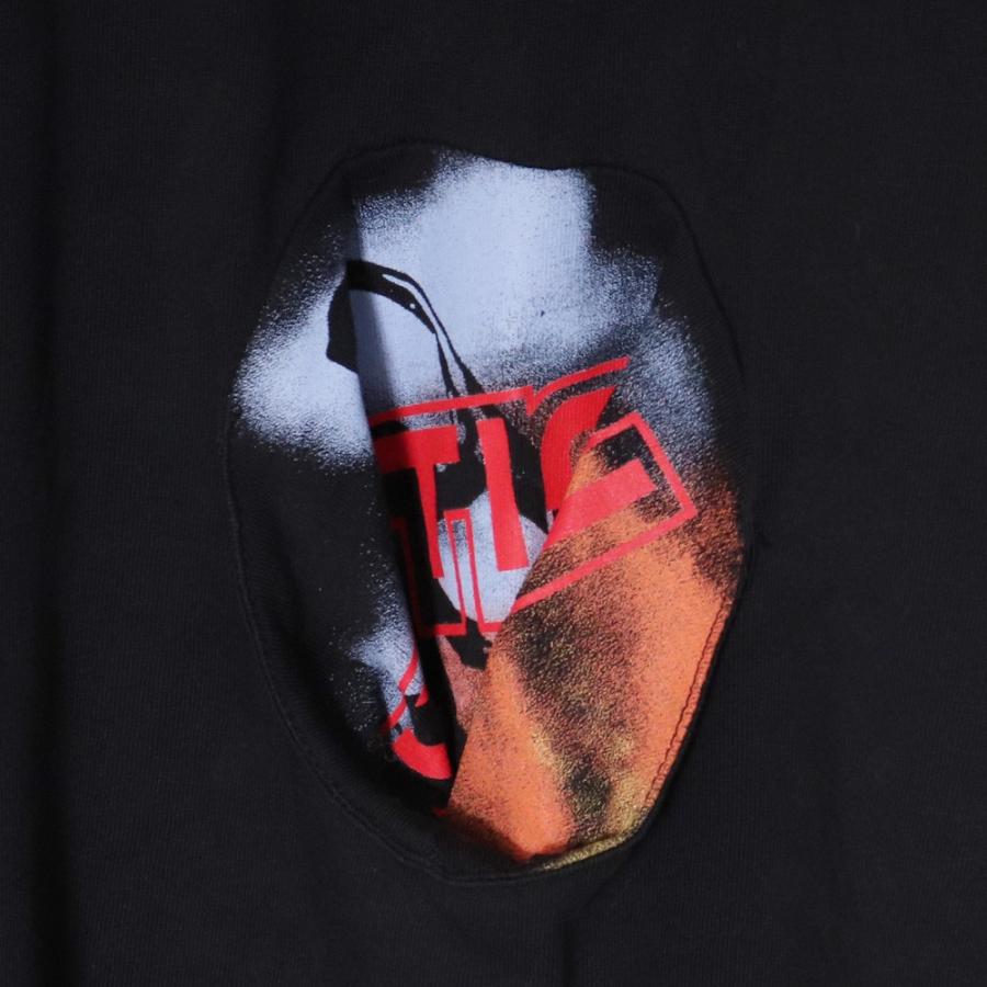 RAF SIMONS ポケットホールズオーバーサイズTシャツ XSサイズ ブラック 