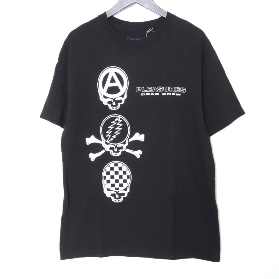PLEASURES GRATEFUL DEAD CREW TEE Lサイズ ブラック プレジャーズ 