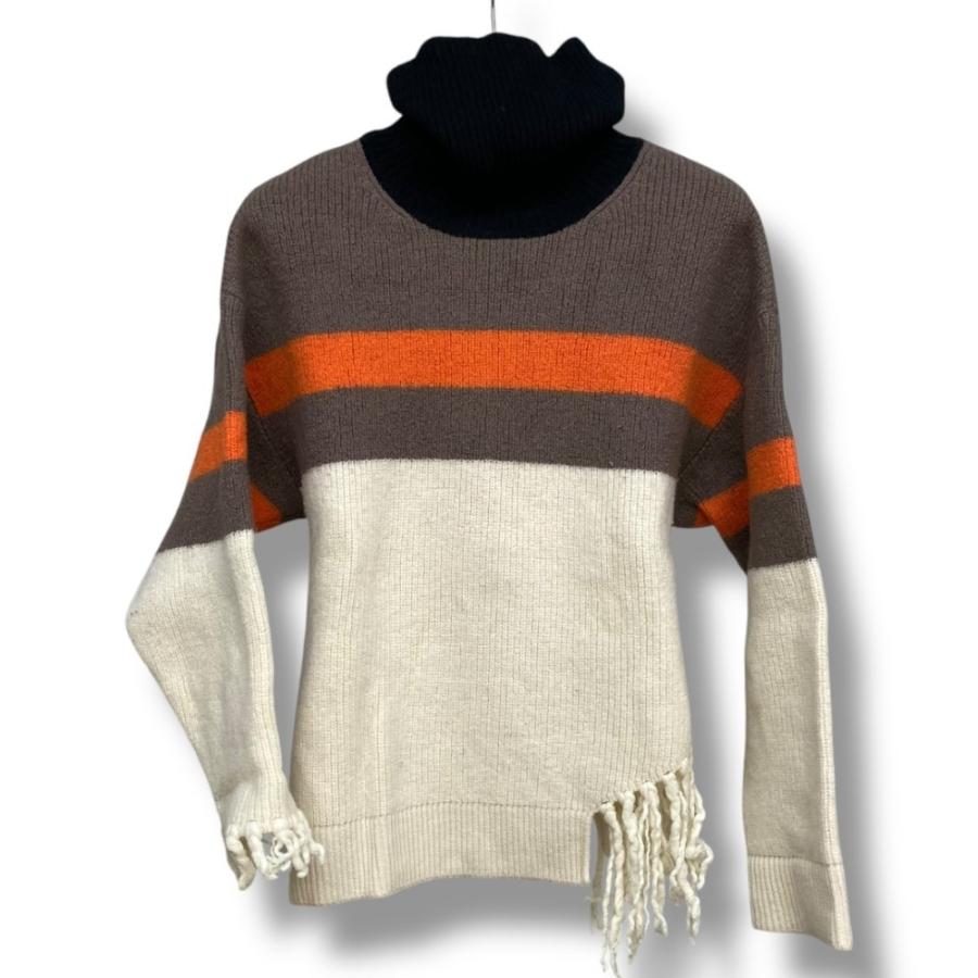 美品】 CULLNI クルニ アシンメトリーフリンジ タートルニット 22AW