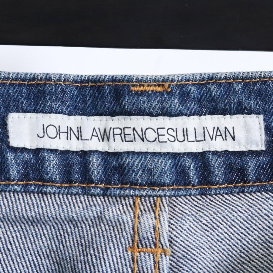 JOHN LAWRENCE SULLIVAN デニム×ヴィーガンレザーバイカラー