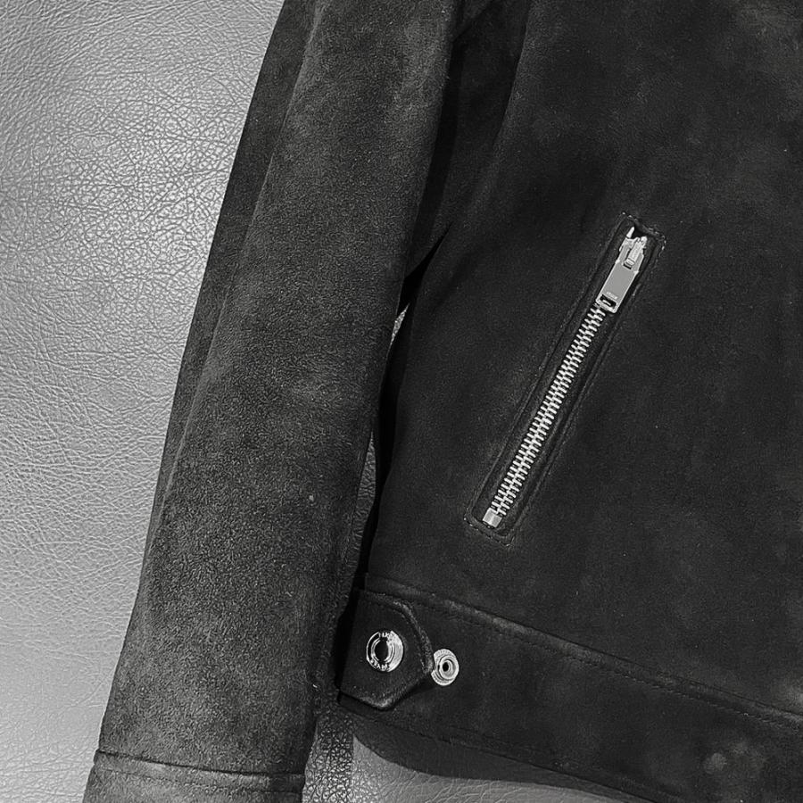 FIXER F2 SINGLE RIDERS Cashmere Suede Leather サイズ44 ブラック