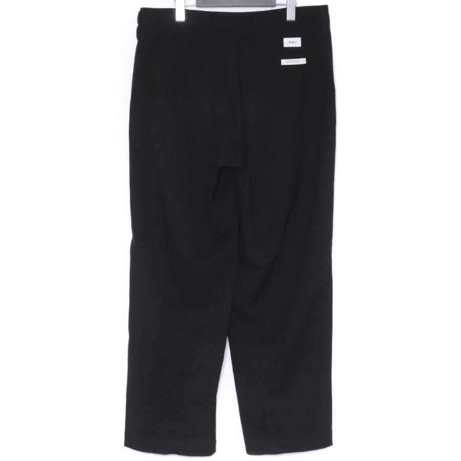 WTAPS CREASE DL TROUSERS POLY. TWILL サイズ03 ブラック WTAPS CREASE DL TROUSERS POLY. TWILL サイズ03 ブラック