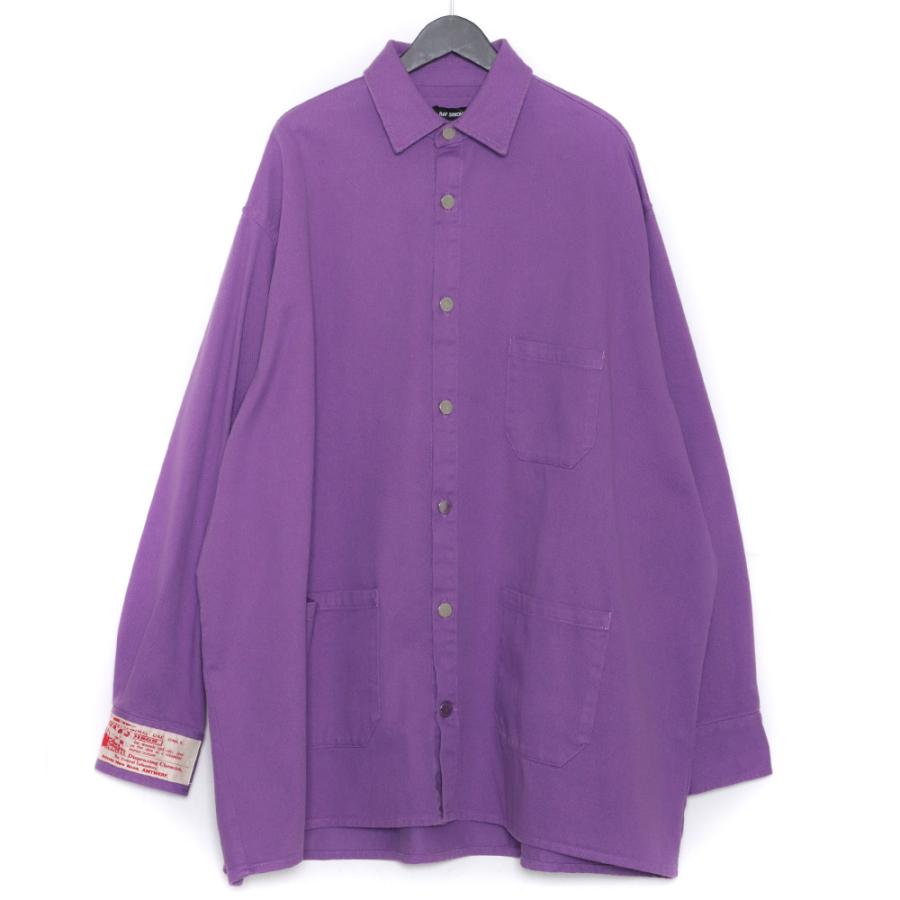 RAF SIMONS ビッグフィットデニムシャツ Mサイズ パープル RF0195274  