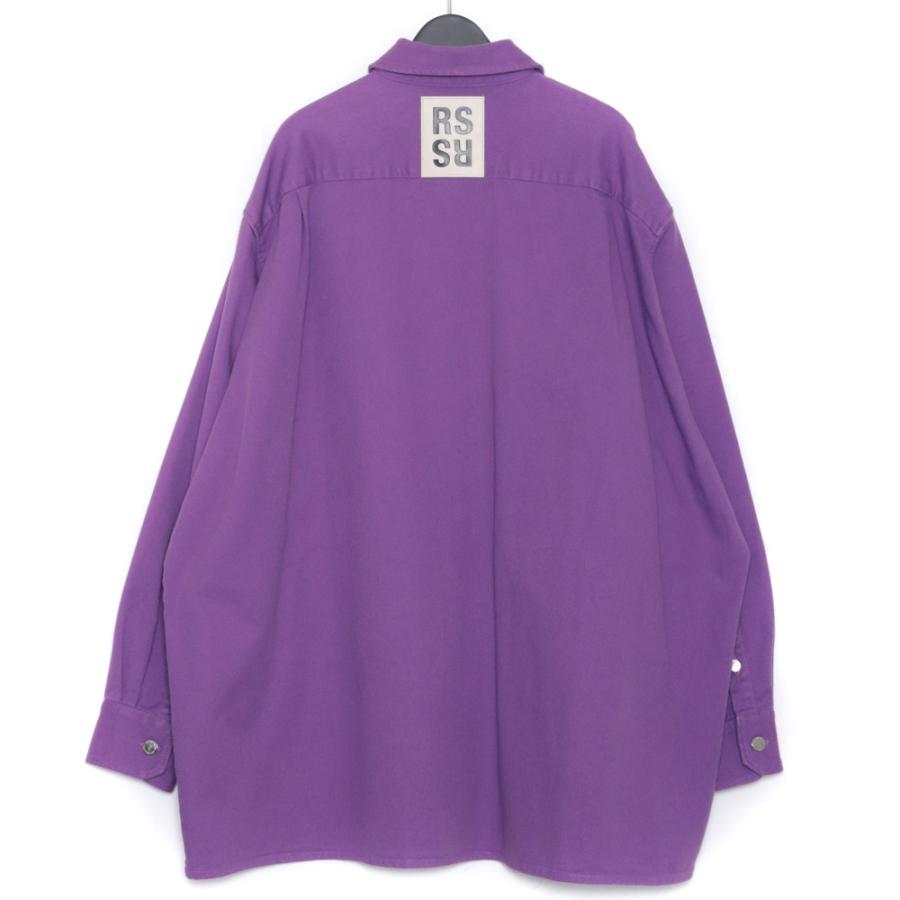 RAF SIMONS ビッグフィットデニムシャツ Mサイズ パープル RF0195274 