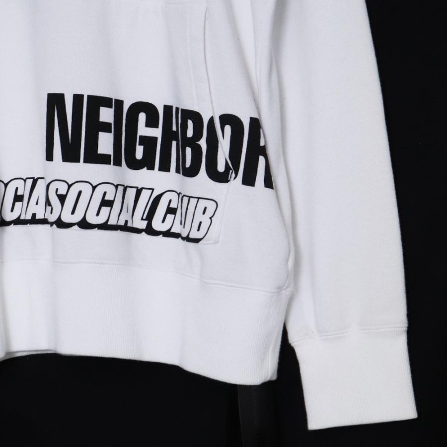 NEIGHBORHOOD ASSC/C-HOODED.LS Lサイズ ホワイト 192MBASN-CSM01S