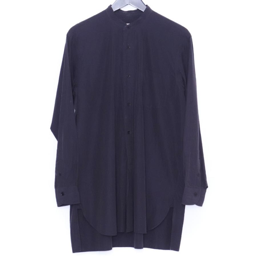 COMOLI バンドカラー 長袖シャツ サイズ不明 ネイビー R01-02002