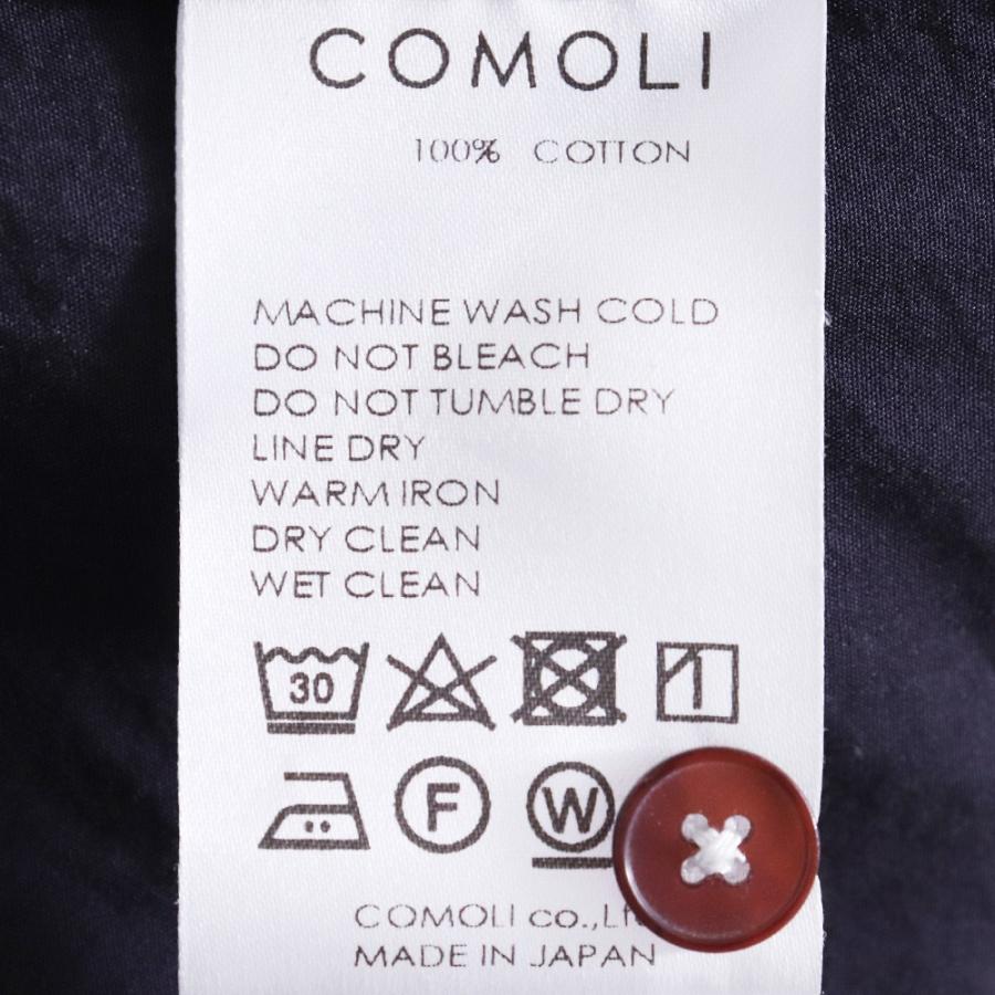 COMOLI バンドカラー 長袖シャツ サイズ不明 ネイビー R01-02002