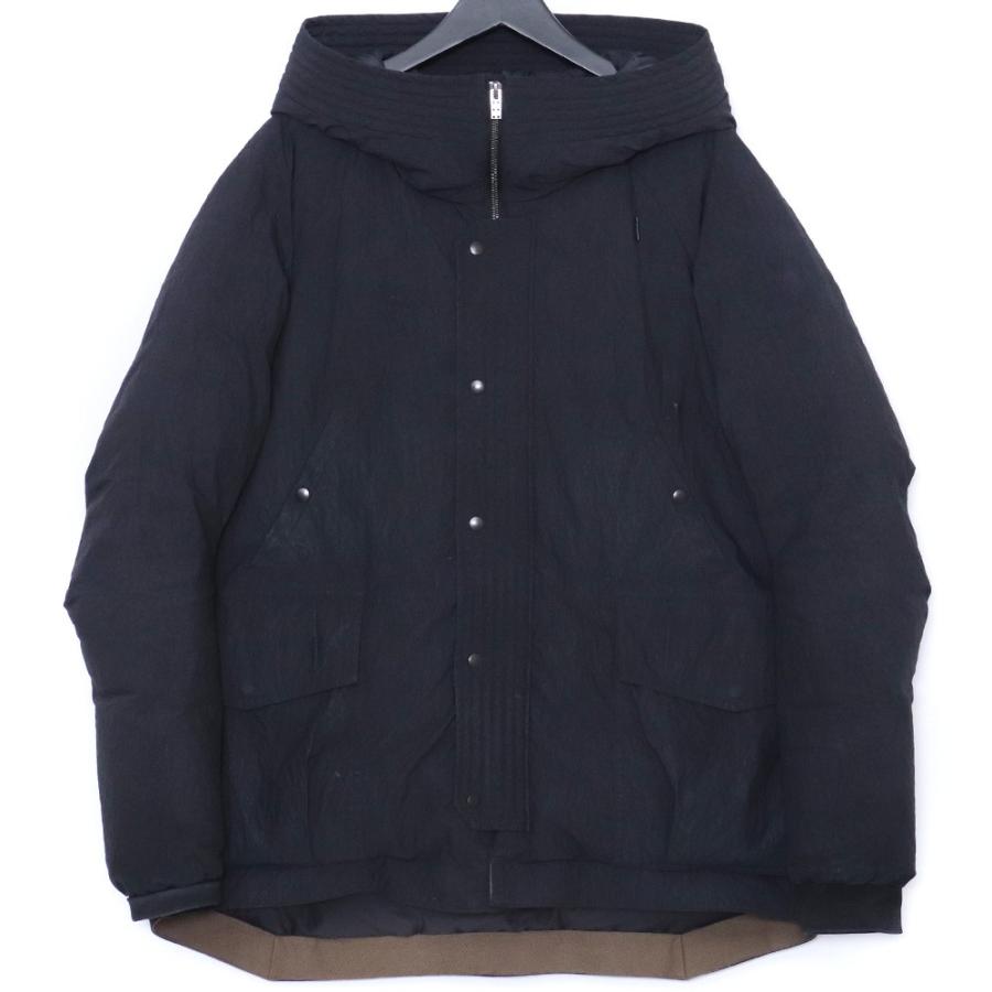 DEVOA Down Jacket Shrink cotton nylon サイズ2 ブラック DKJ-CNFD