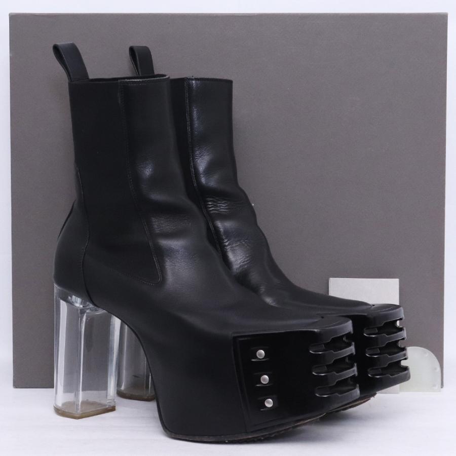 RICK OWENS Grilled Kiss Boots サイズ42 ブラック クリア RU02D6825
