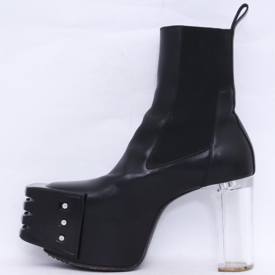 RICK OWENS Grilled Kiss Boots サイズ42 ブラック クリア RU02D6825