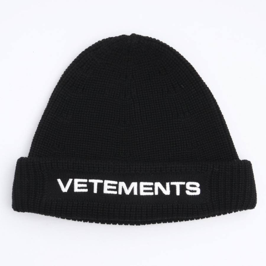 未使用 VETEMENTS Logo Beanie ブラック UA53CA500B ヴェトモン ロゴ 