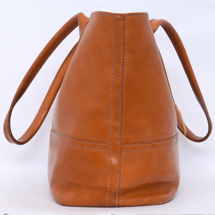TARO WASHIMI レザートートバッグ コンチョ付き ブラウン ワシミタロウ 鷲見太郎 tote bag バック 鞄 カバン_3