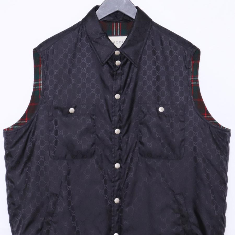 ‼️最終値下げ‼️【GUCCI】AW21 オブザグリット メンズジャケットベスト GUCCI グッチ 21AW オフザグリッド GG モノグラム ロゴ ベスト 【公式