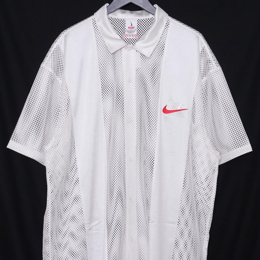 SUPREME × NIKE Mesh S/S Shirt XLサイズ ホワイト FQ0346-030 