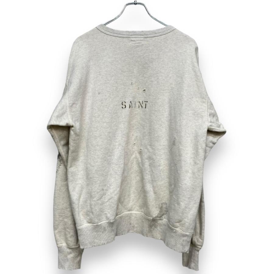 SAINT MICHAEL SM2 CREW SWEAT SHIRT Mサイズ グレー SM-A20-0000-009  