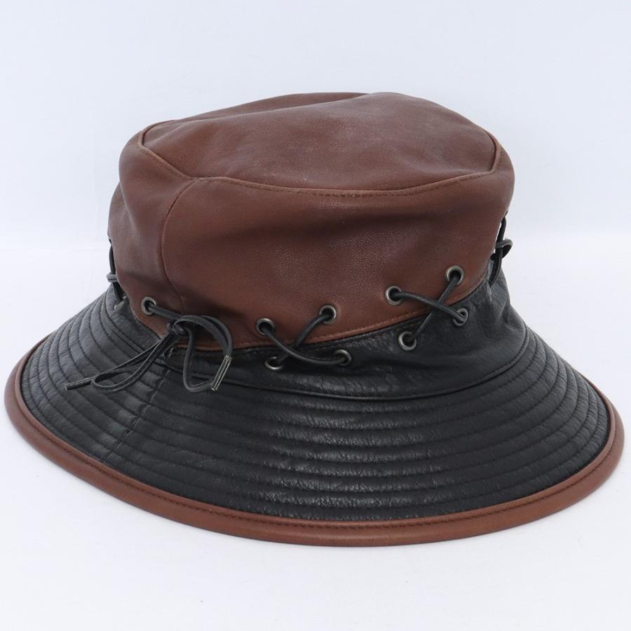 Hermès ブラウン バケットハット S/M MOTSCH HERMES バケットハット サイズ56 ブラウン モッチエルメス