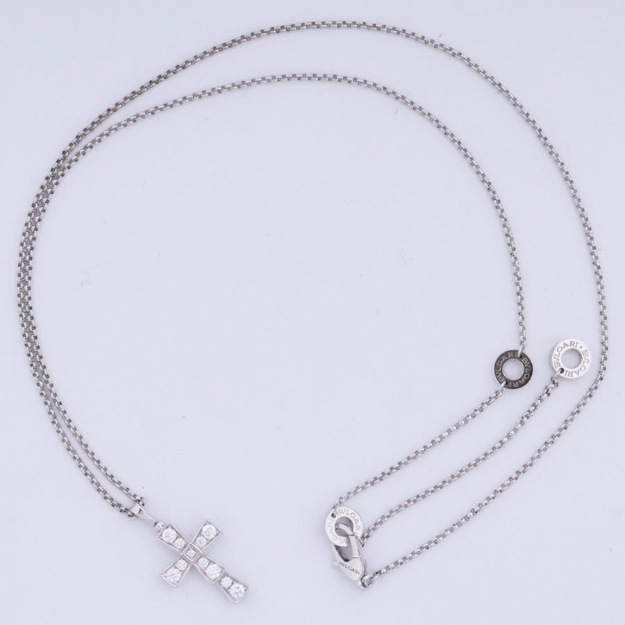 BVLGARI セルペンティ クロス ペンダント ネックレス ダイヤ K18