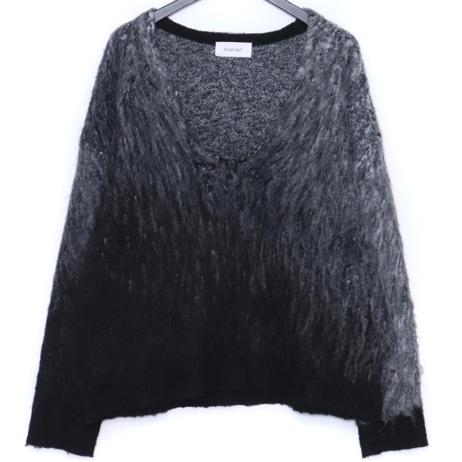 KNUTH MARF STUDIOUS別注 EX.Uneck knit pullover Fサイズ