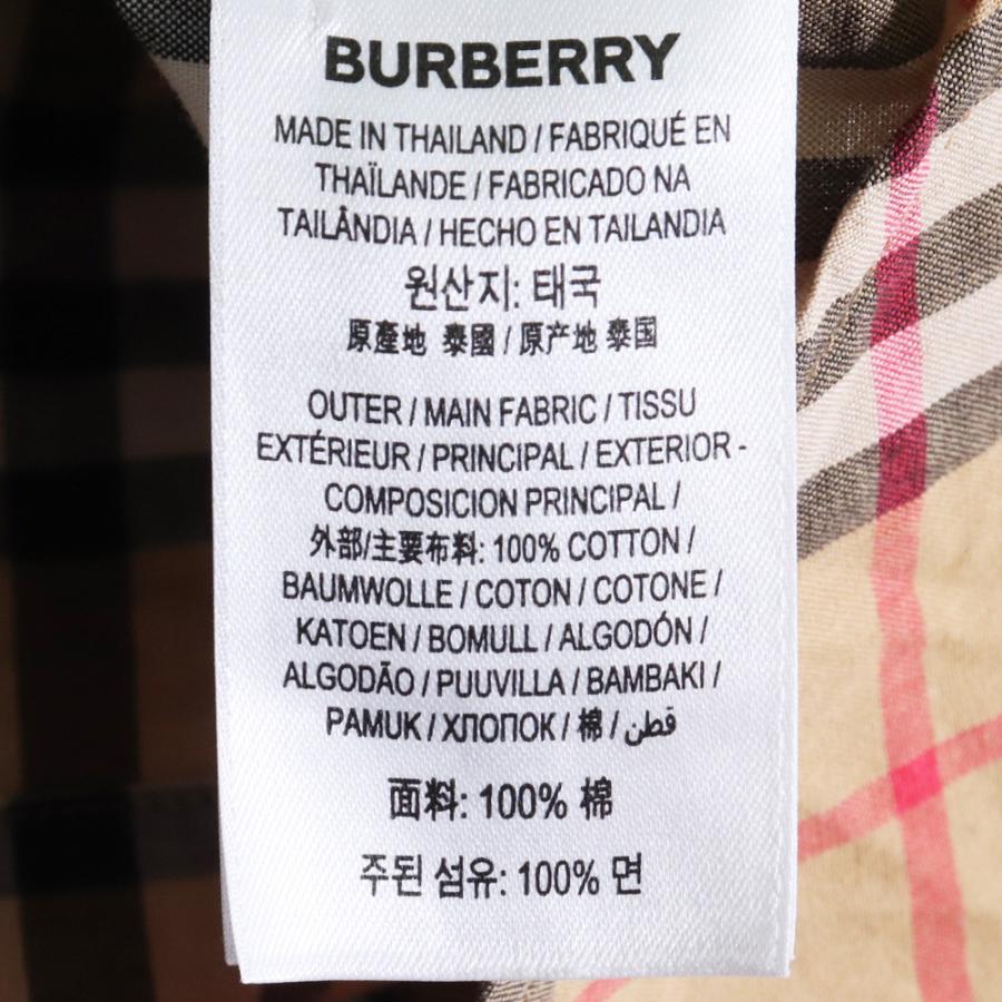 BURBERRY LONDON チェック長袖シャツ サイズUK4 ブラウン 8014010