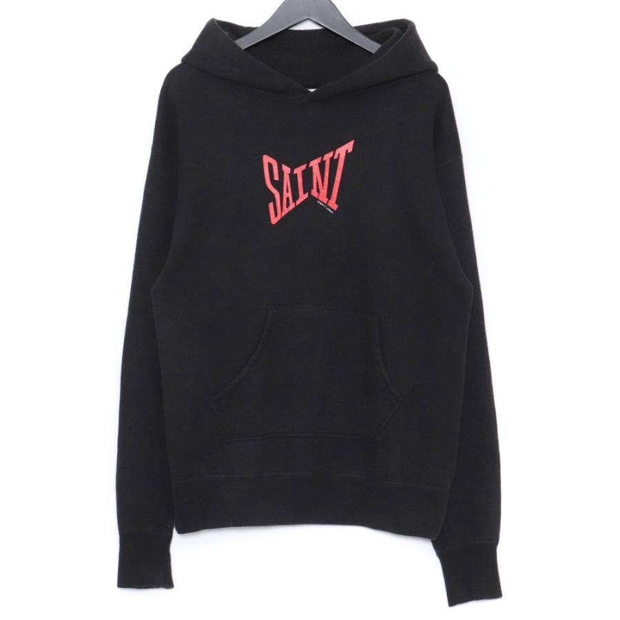 SAINT MICHAEL SAINT LOGO HOODIE Mサイズ ブラック SM-S21-0000-020  