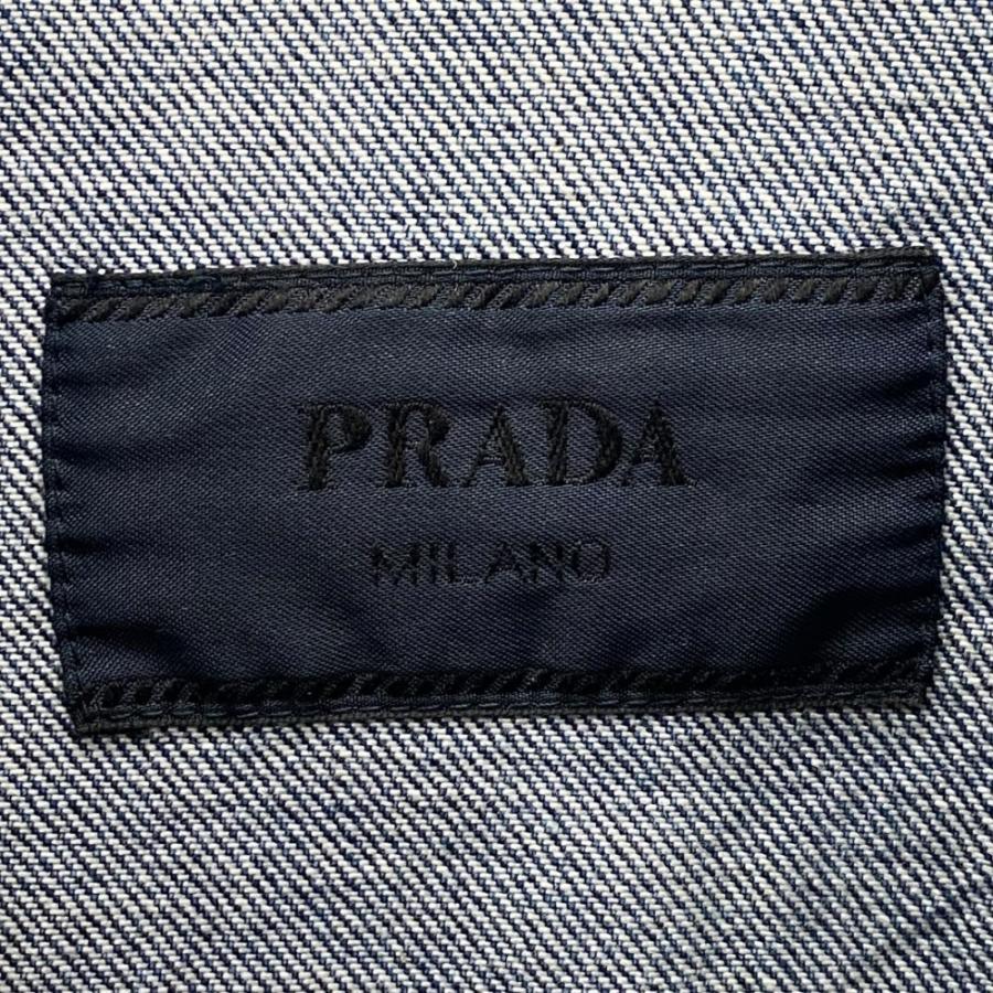 PRADA 2021 三角ロゴプレート ジップアップ デニムジャケット Sサイズ