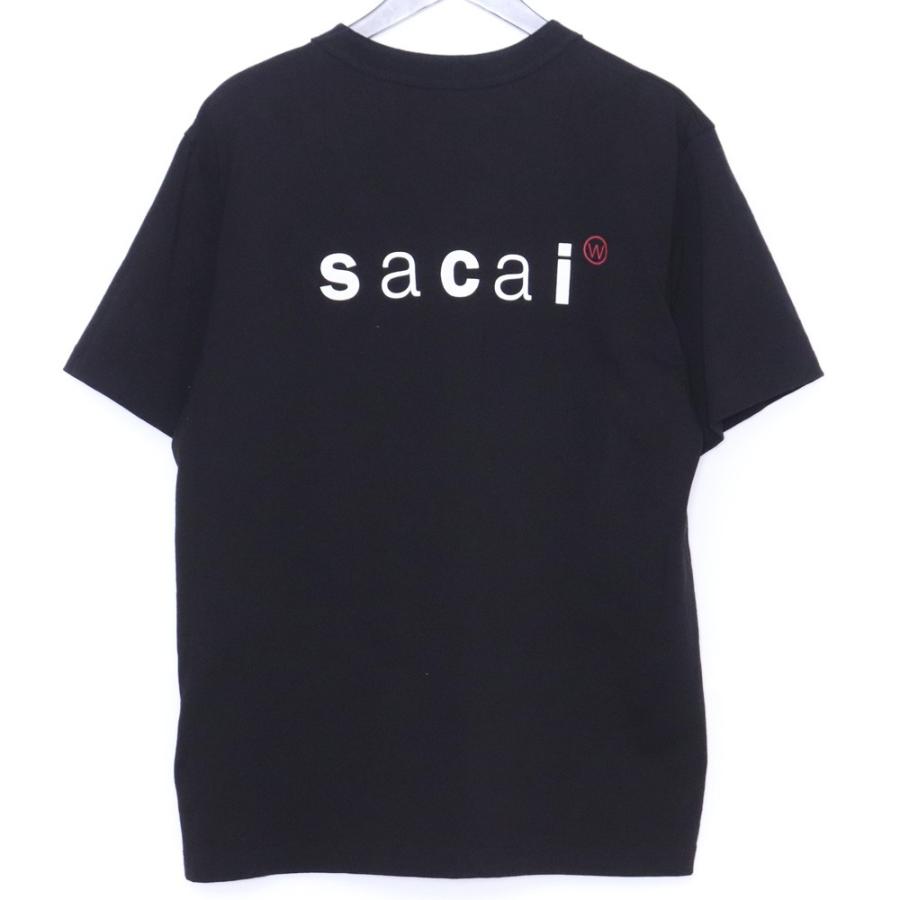 SACAI × WTAPS Print T-Shirt SS Cotton サイズ3 ブラック 25-0928S