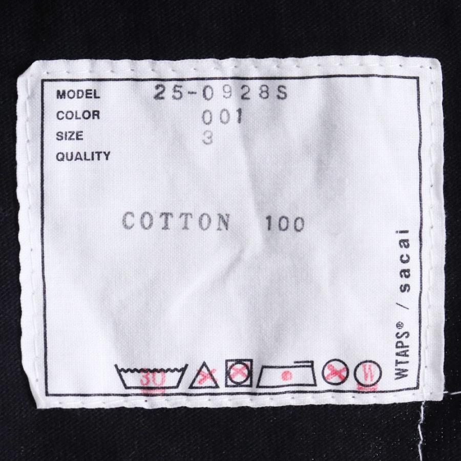 SACAI × WTAPS Print T-Shirt SS Cotton 3 ブラック 25-0928S サカイ
