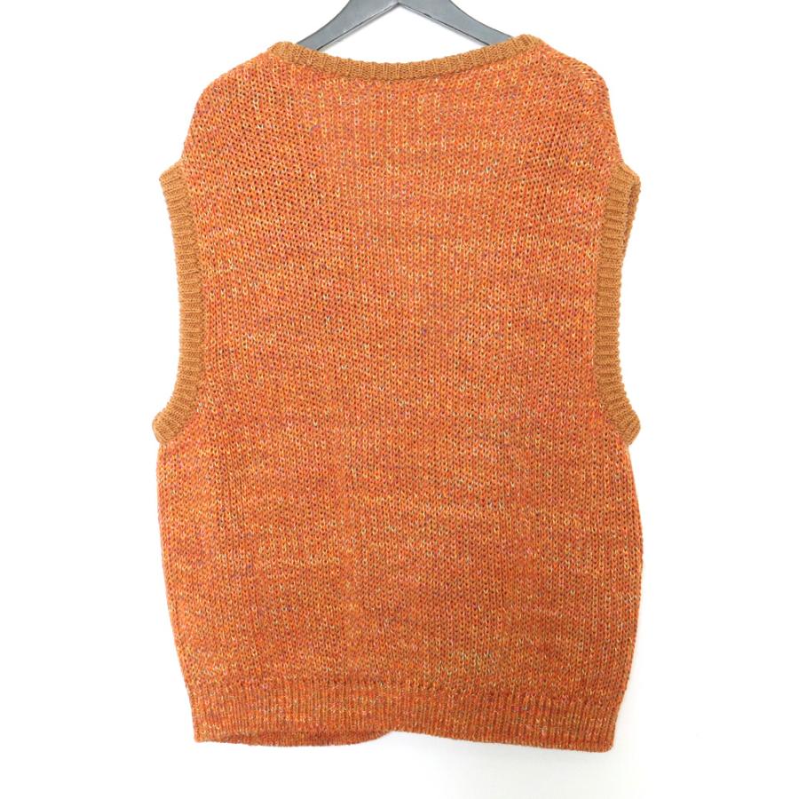 ENCOMING 23SS Knitted Asymmetric Vest Mサイズ オレンジ SS23-KNAV