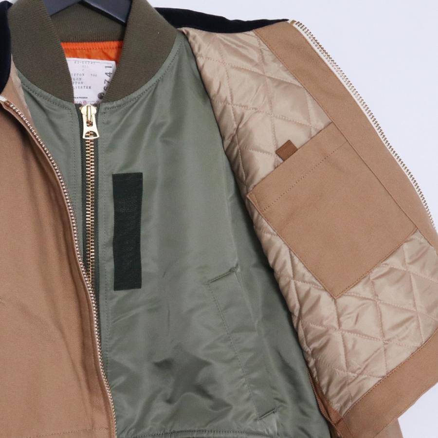 ジャケット・アウター Carhartt Canvas MA-1 Jacket Detroit 4 SACAI × CARHARTT WIP Canvas MA-1 Jacket Detroit サイズ4 ベージュ
