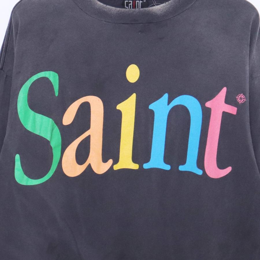 SAINT MICHAEL RAINBOW LS TEE BLACK Mサイズ ブラック SM-HR8