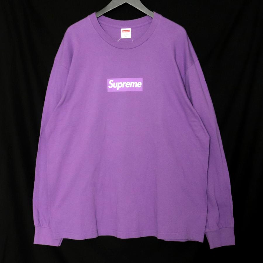 SUPREME Box Logo L/S Tee XLサイズ purple シュプリーム ボックスロゴ 
