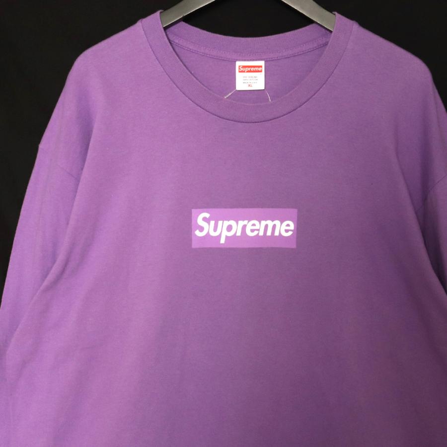 SUPREME Box Logo L/S Tee XLサイズ purple シュプリーム ボックスロゴ 